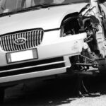 Damaged car following a car accident - Mesriani Law Group