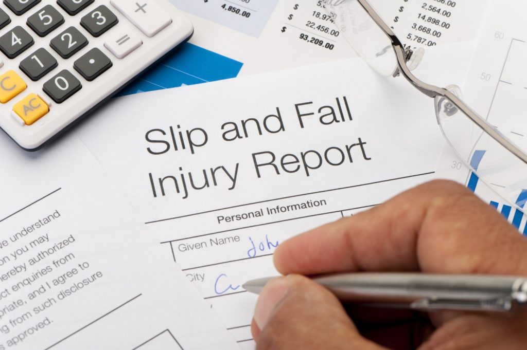 slip and fall injury report